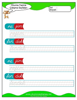 ğvfj Grubu Çalışma Sayfaları